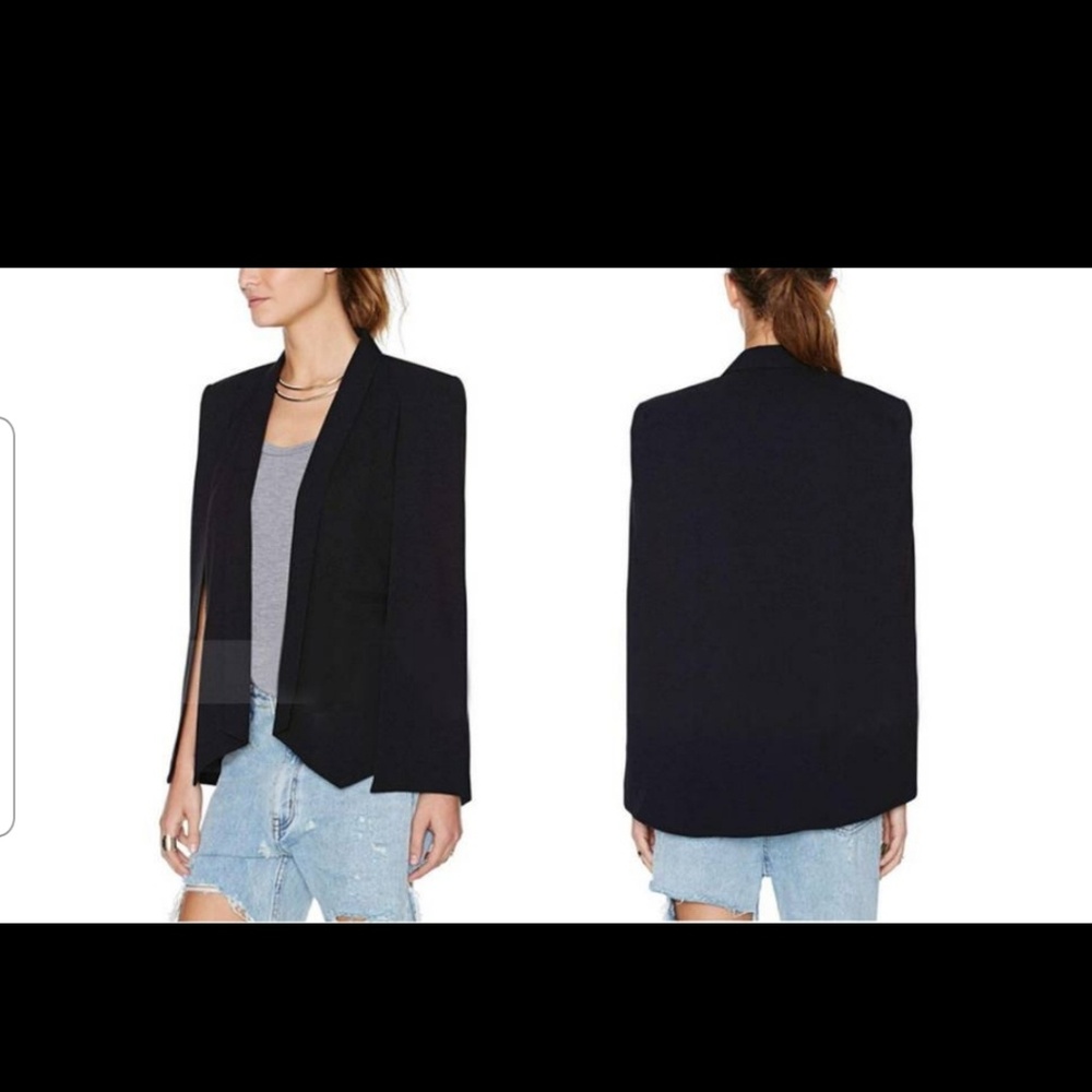 Cape coat blazer